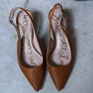 Sam Edelman Women's Brown Slingback Heels